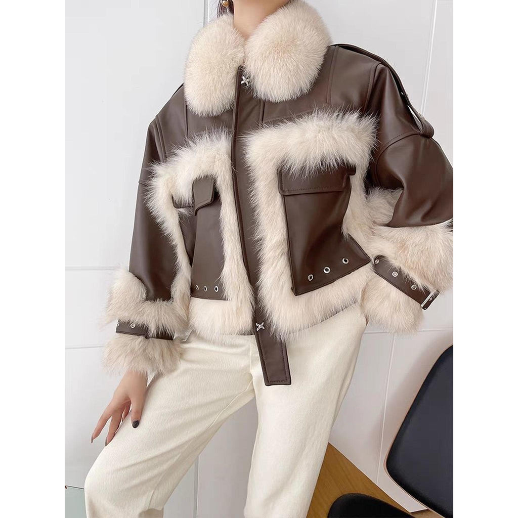 Horizon Essentials | Sense Premium Fox Fur Leather Coat