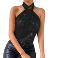 Horizon Essentials | Sequin Halter Backless Top