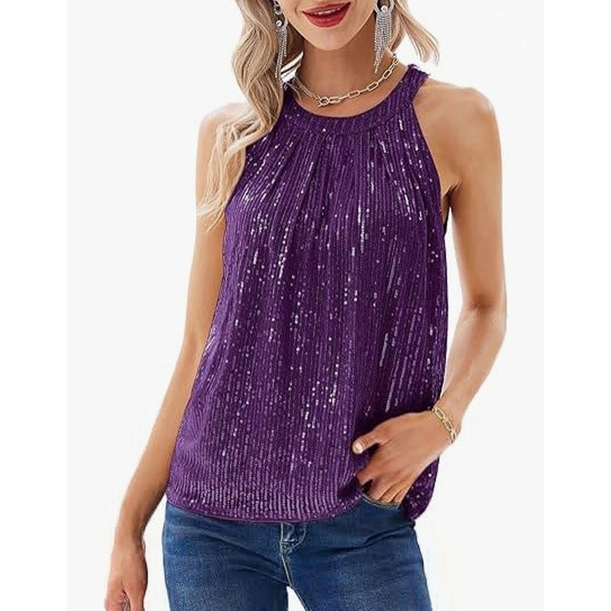 Horizon Essentials | Sequin Halter Camisole Top Women