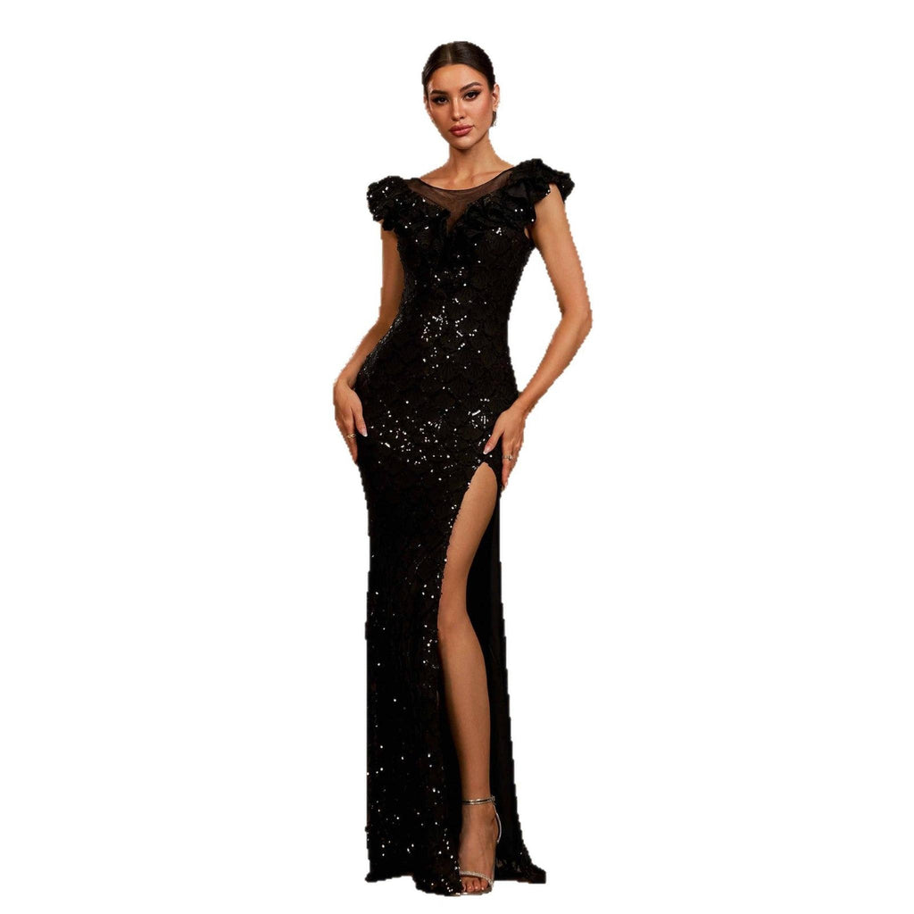 Horizon Essentials | Sequined Sleeveless Slim Fit Gown