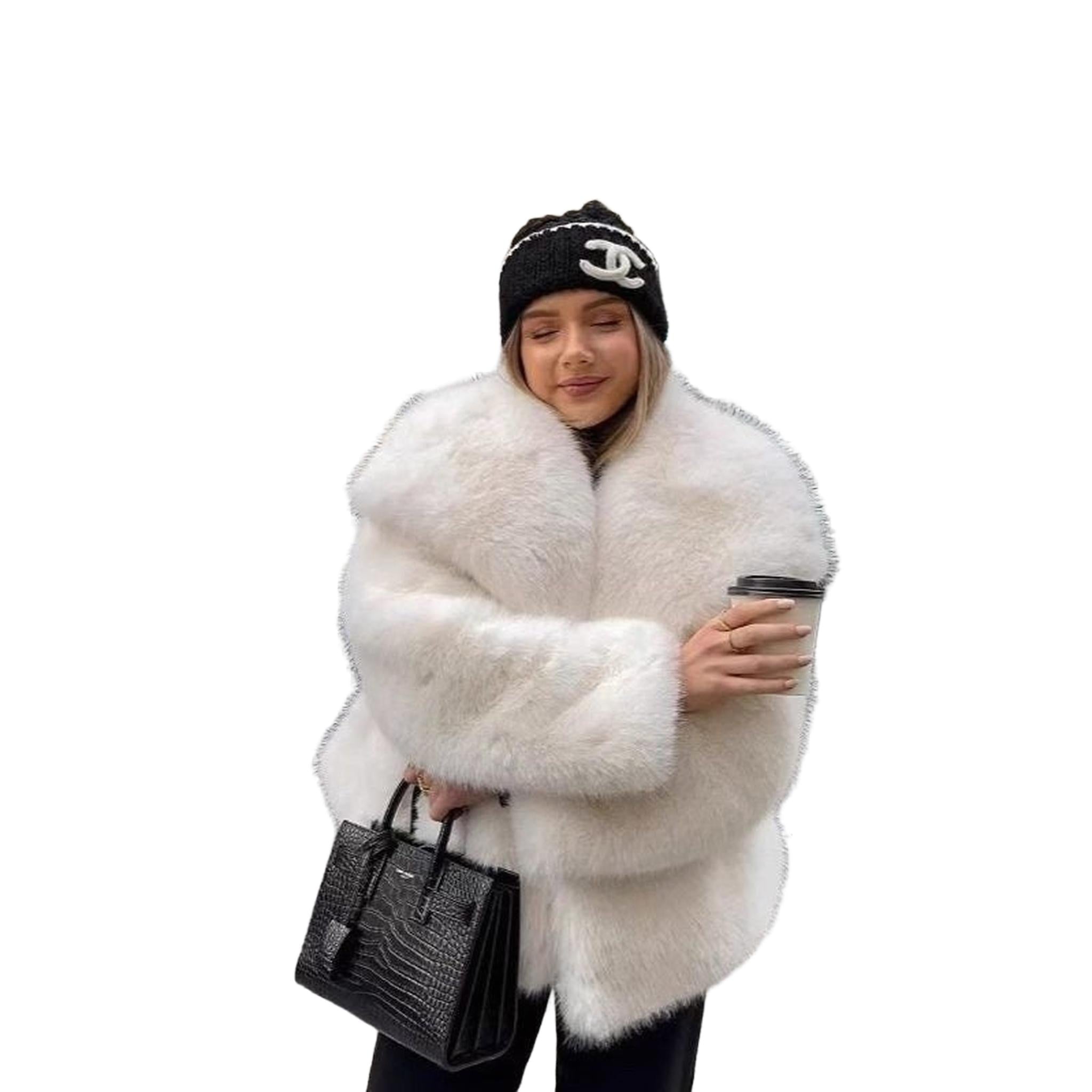 Horizon Essentials | Short Coat with Faux Fur Collar