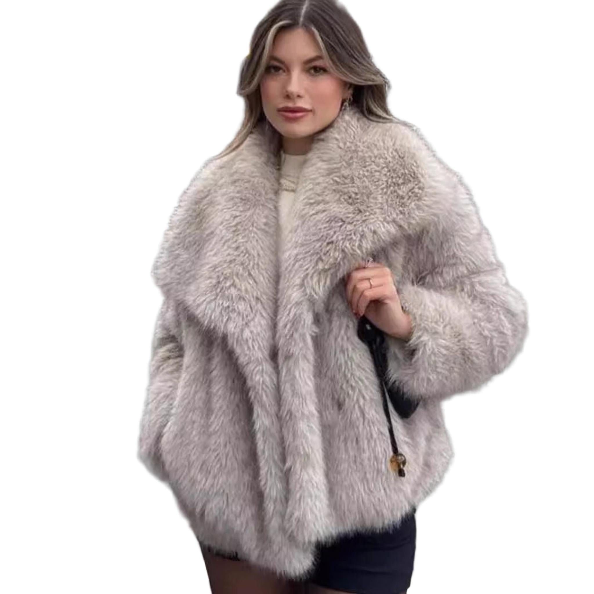 Horizon Essentials | Short Coat with Faux Fur Collar