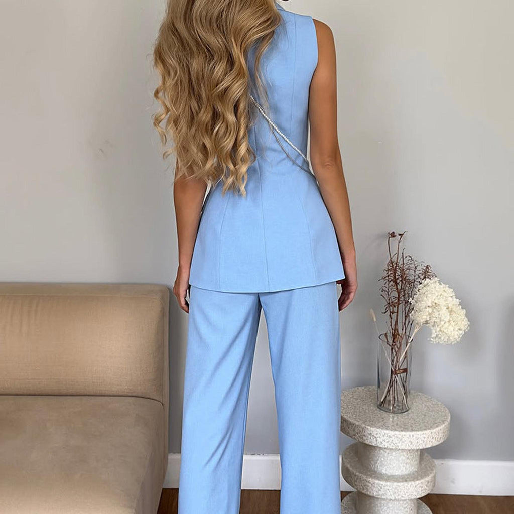 Horizon Essentials | Sleeveless Loose-Fit Straight-Leg Pants