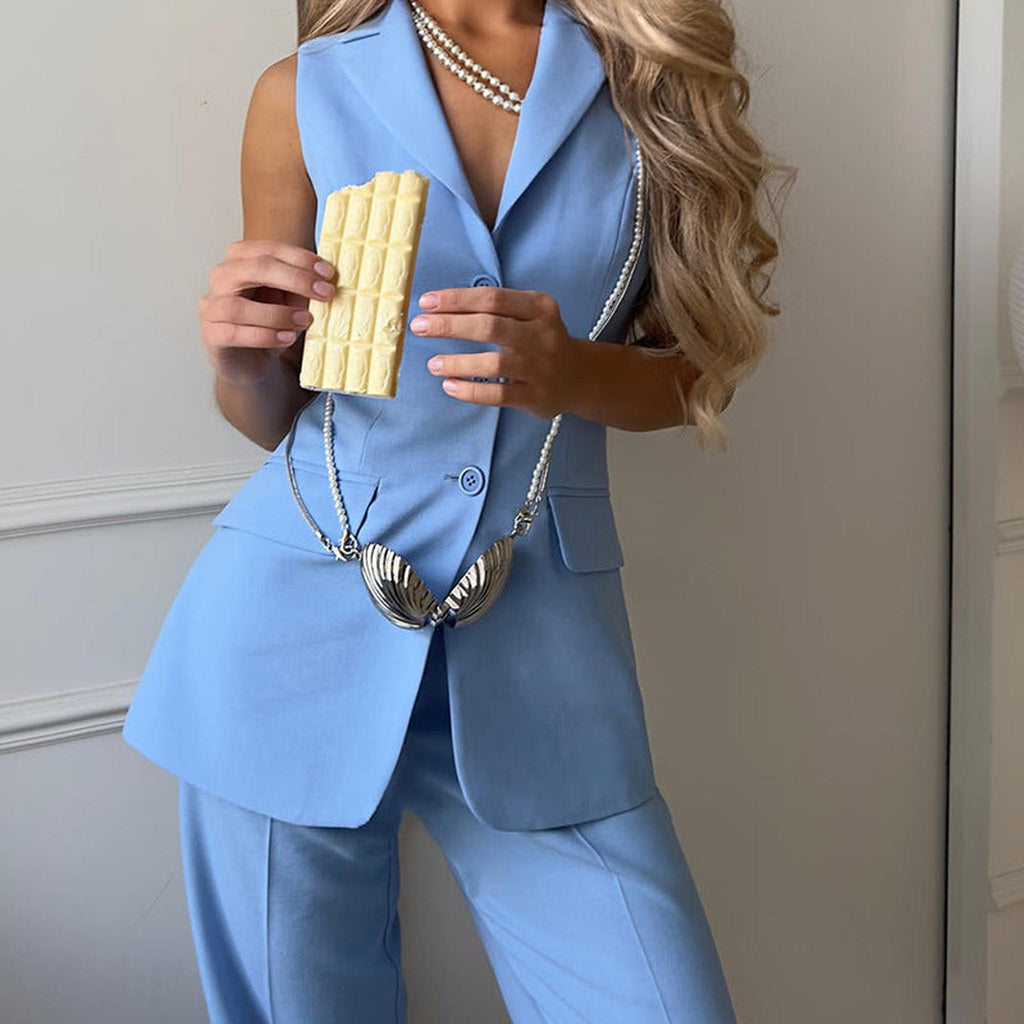 Horizon Essentials | Sleeveless Loose-Fit Straight-Leg Pants