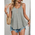 Horizon Essentials | Sleeveless Solid Color Button-Up Top