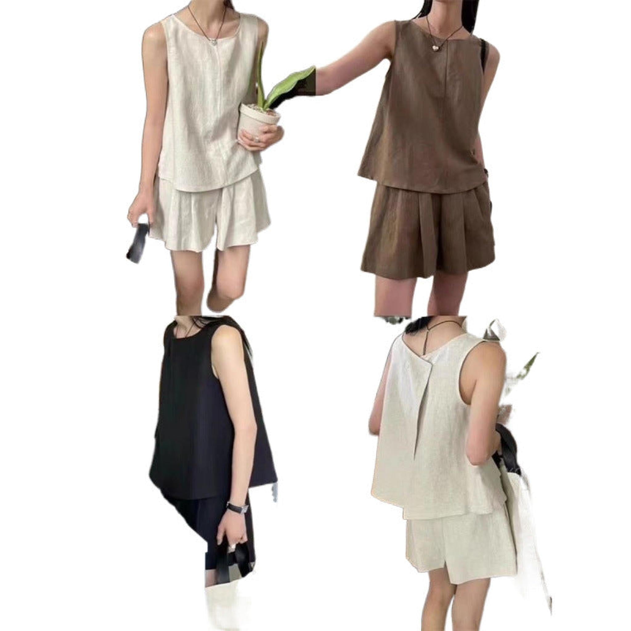 Horizon Essentials | Sleeveless Tank Top Wide-Leg Shorts Set