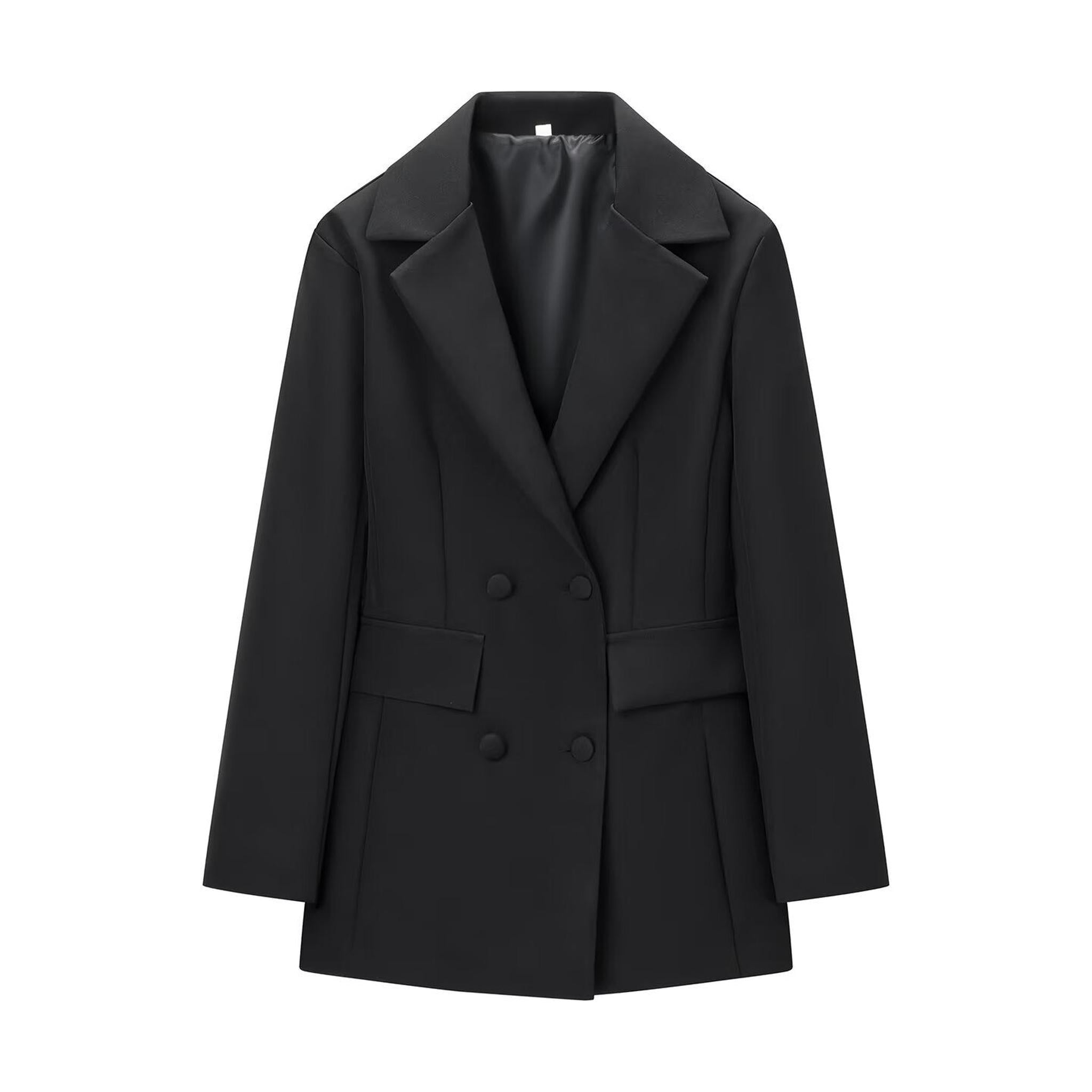 Horizon Essentials | Slim-Fit Deep V Midi Blazer