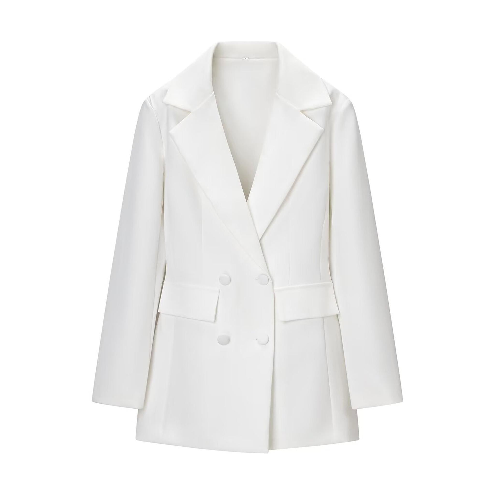 Horizon Essentials | Slim-Fit Deep V Midi Blazer