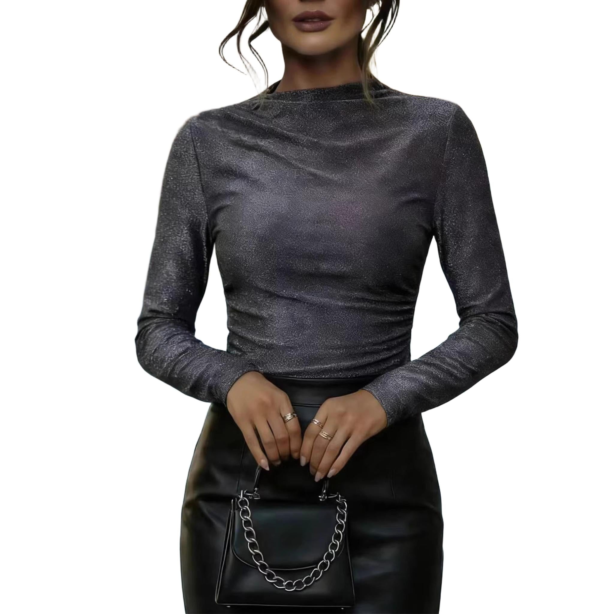 Horizon Essentials | Slim-Fit Silver Gray Top