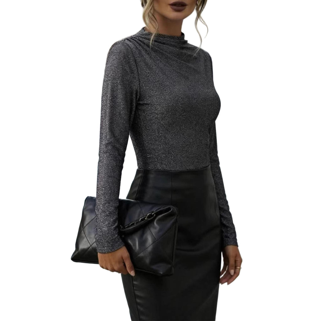 Horizon Essentials | Slim-Fit Silver Gray Top