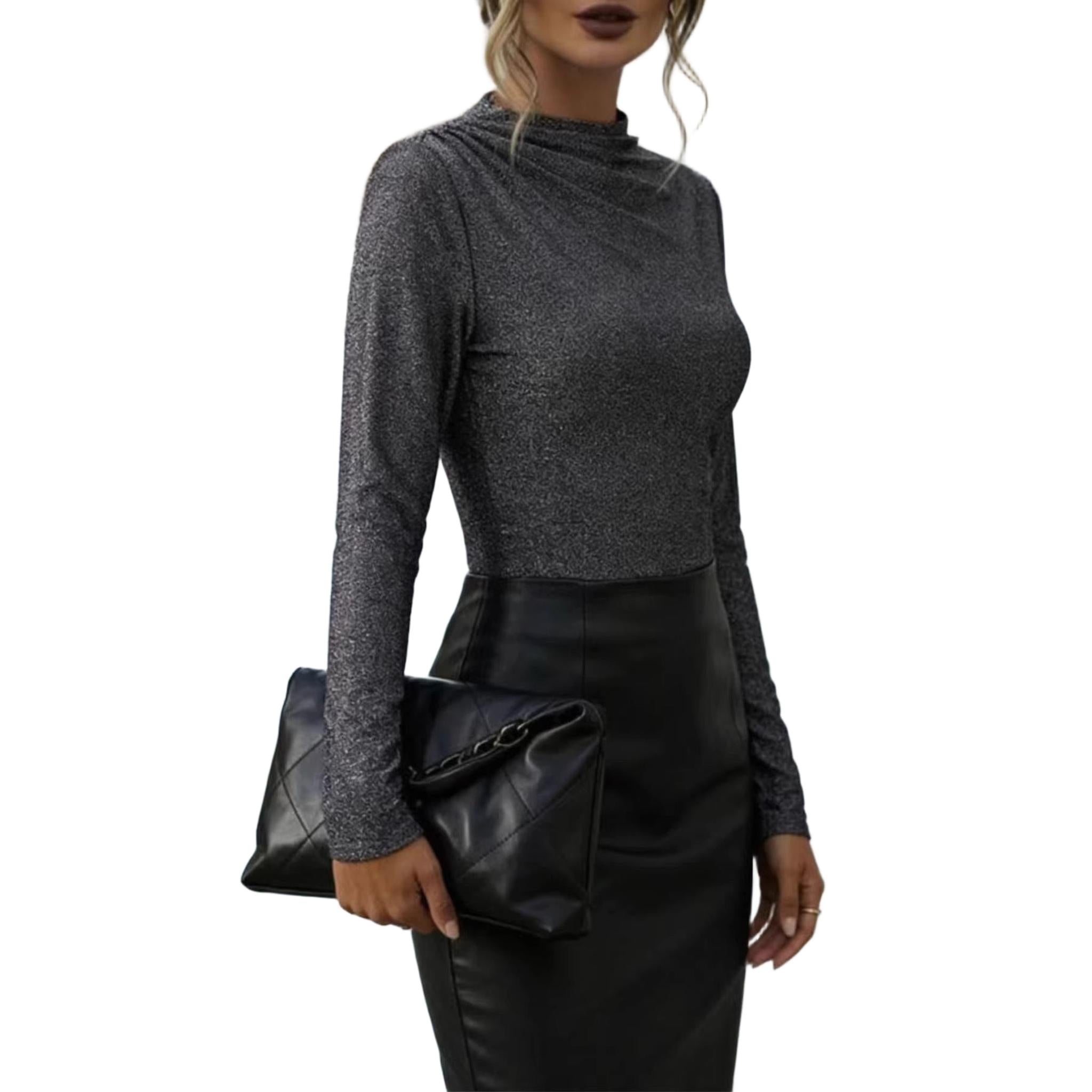 Horizon Essentials | Slim-Fit Silver Gray Top