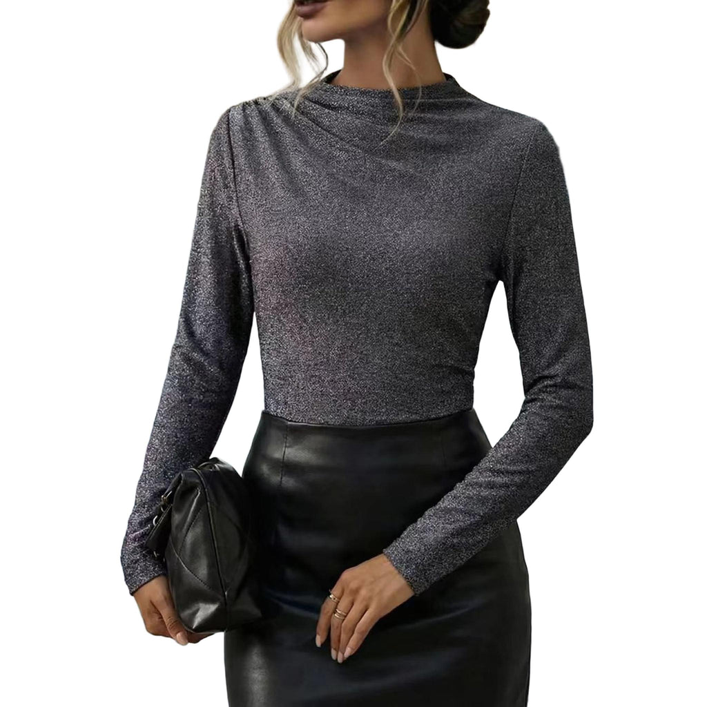 Horizon Essentials | Slim-Fit Silver Gray Top