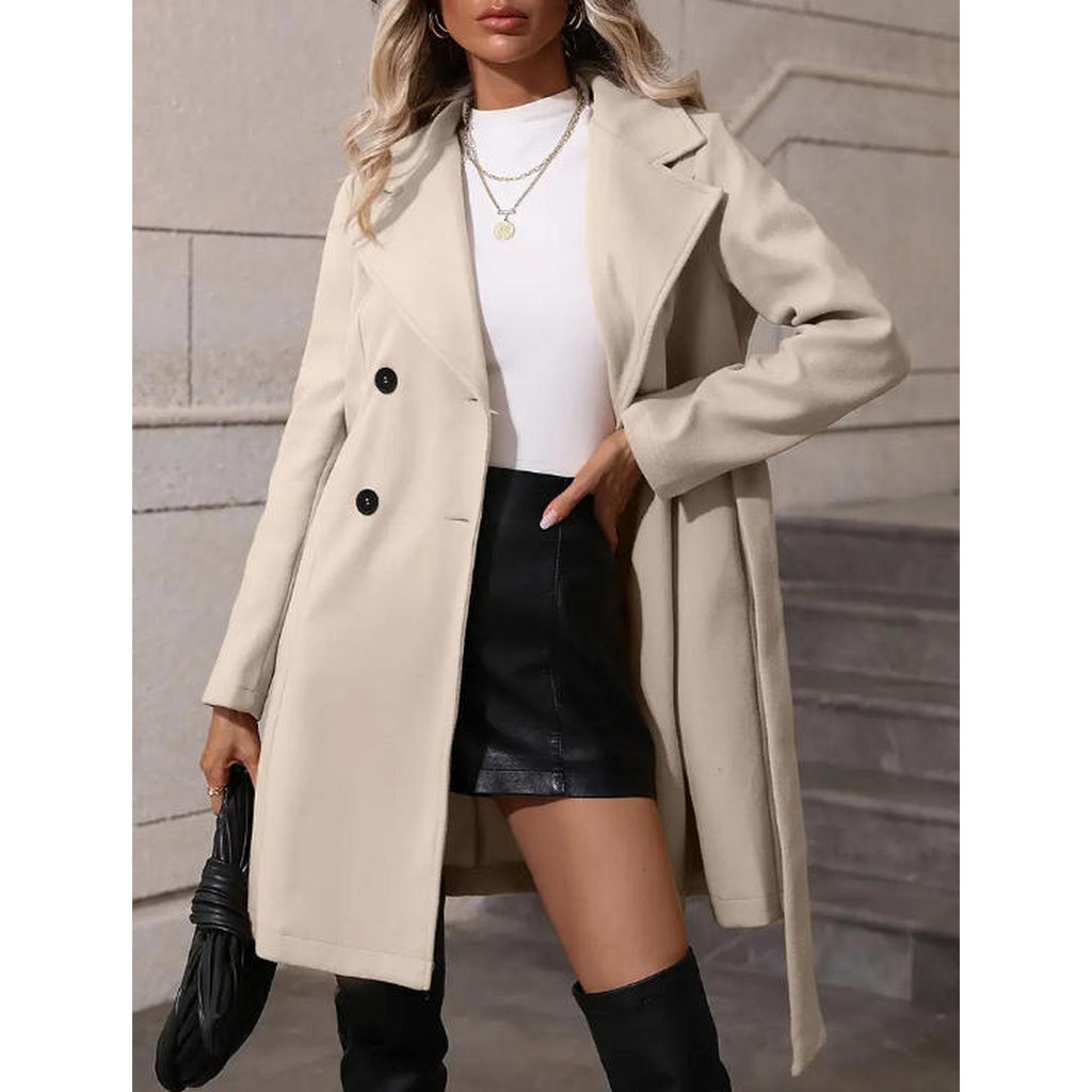 Horizon Essentials | Slim-Fit Woolen Lace-Up Coat