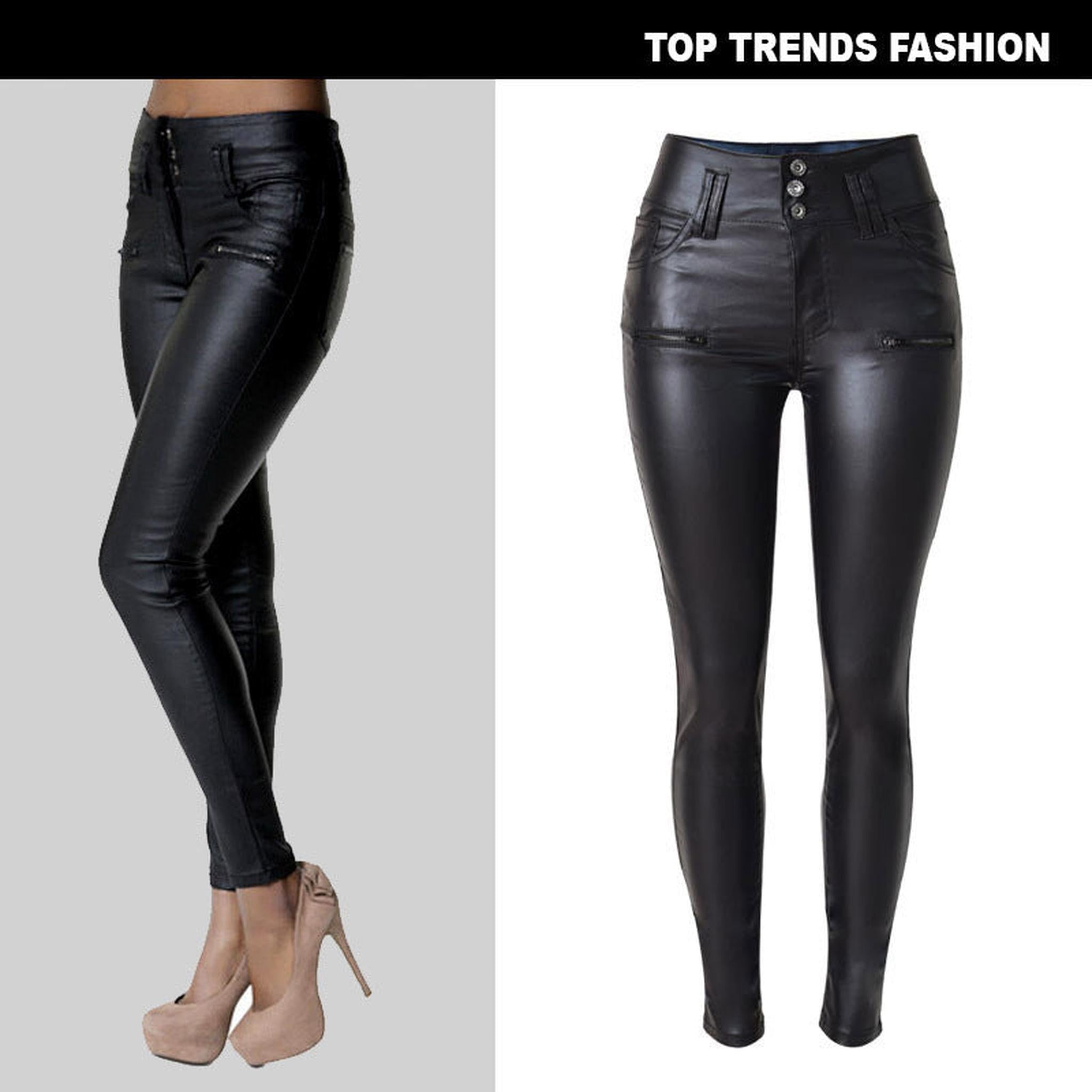 Horizon Essentials | Slim High Waist Leather Pants
