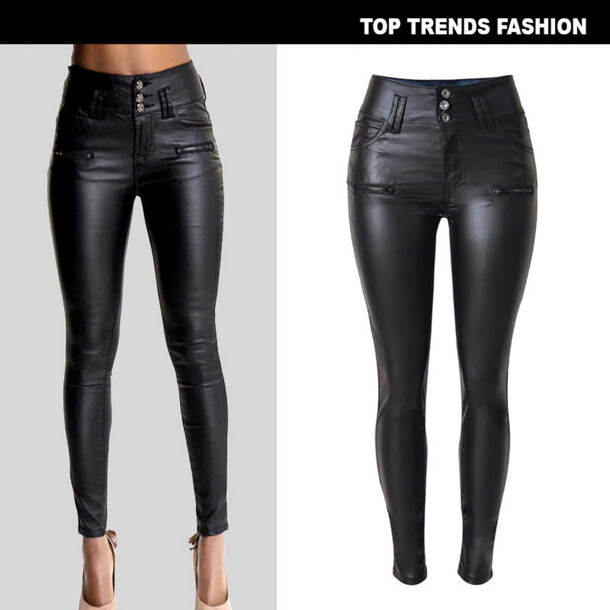 Horizon Essentials | Slim High Waist Leather Pants