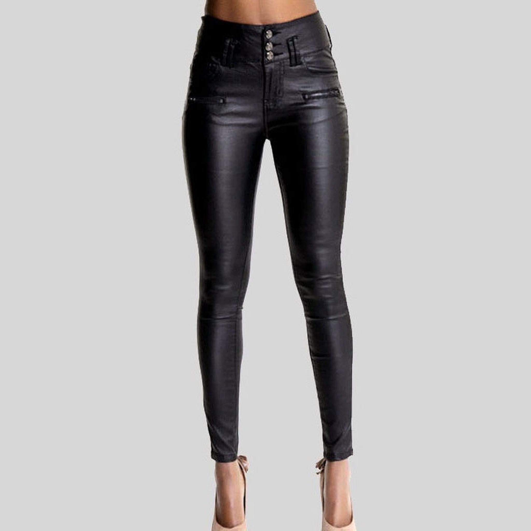 Horizon Essentials | Slim High Waist Leather Pants