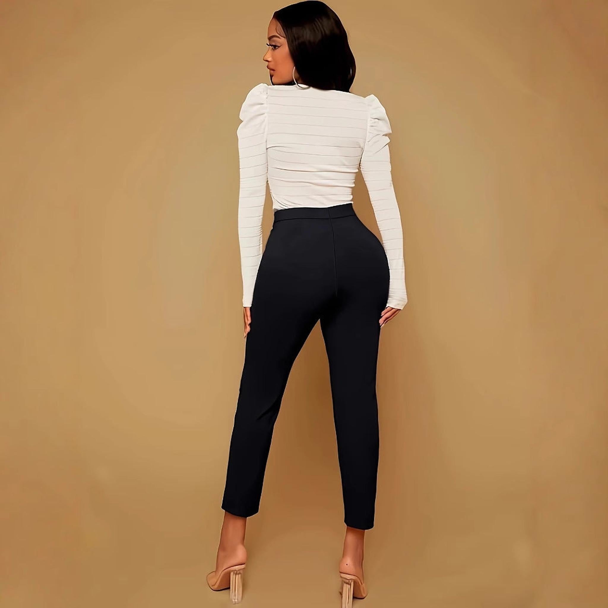 Horizon Essentials | Slim High Waist Trousers Premium