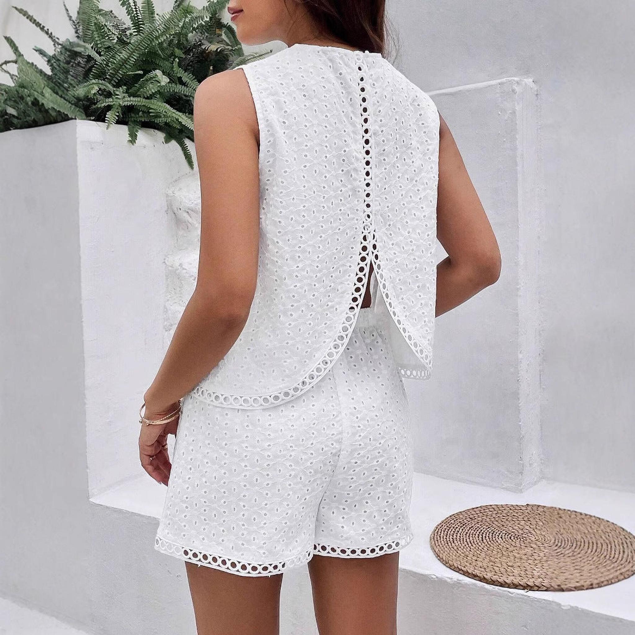Horizon Essentials | Solid-Color Backless Embroidered Set