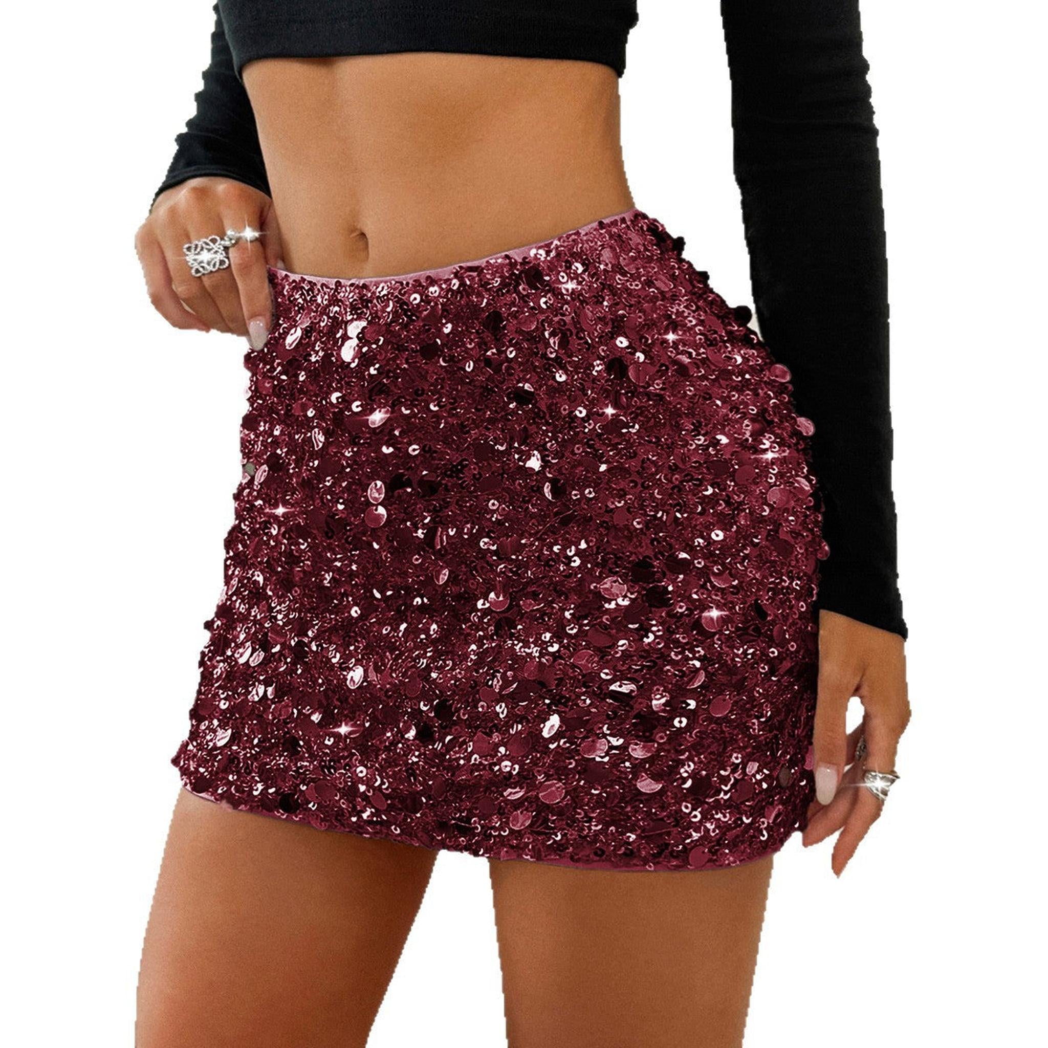 Horizon Essentials | Solid Sequin Casual Skirt