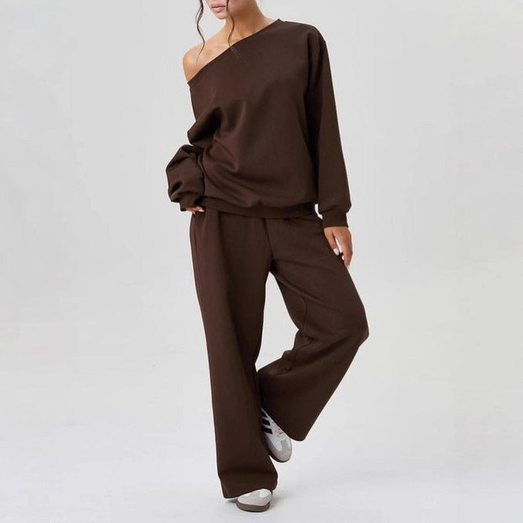 Horizon Essentials | Sporty Casual Off-Shoulder Two-Piece Set