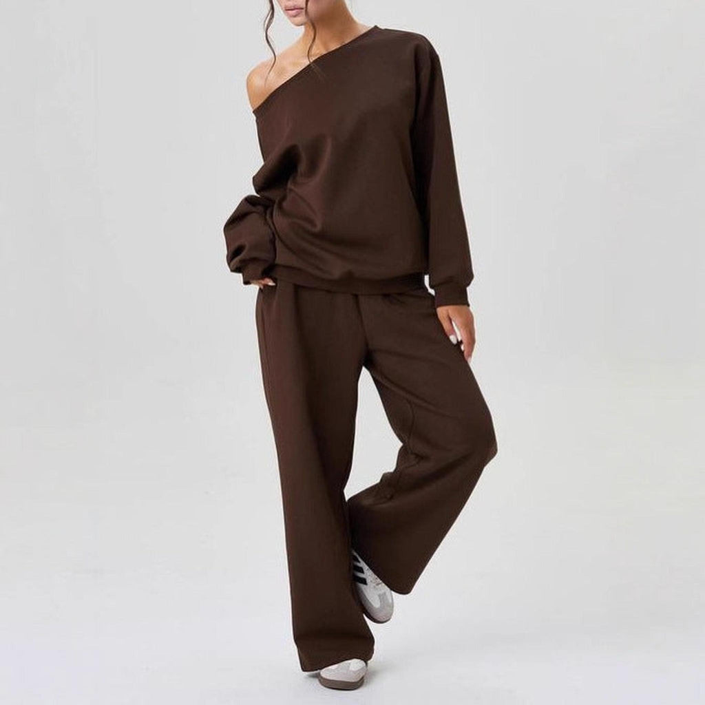 Horizon Essentials | Sporty Casual Off-Shoulder Two-Piece Set