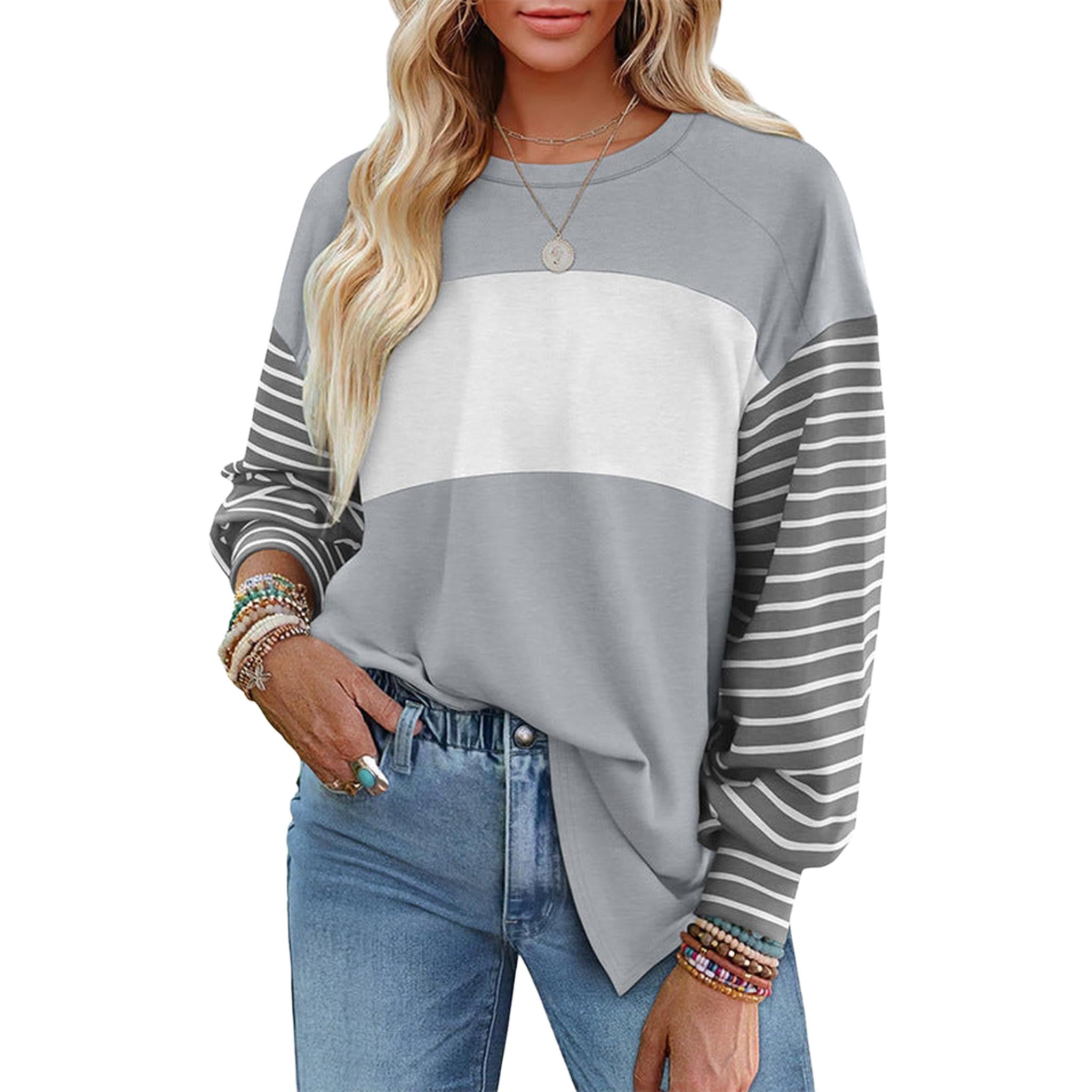 Horizon Essentials | Striped Contrast Premium Crewneck Pullover