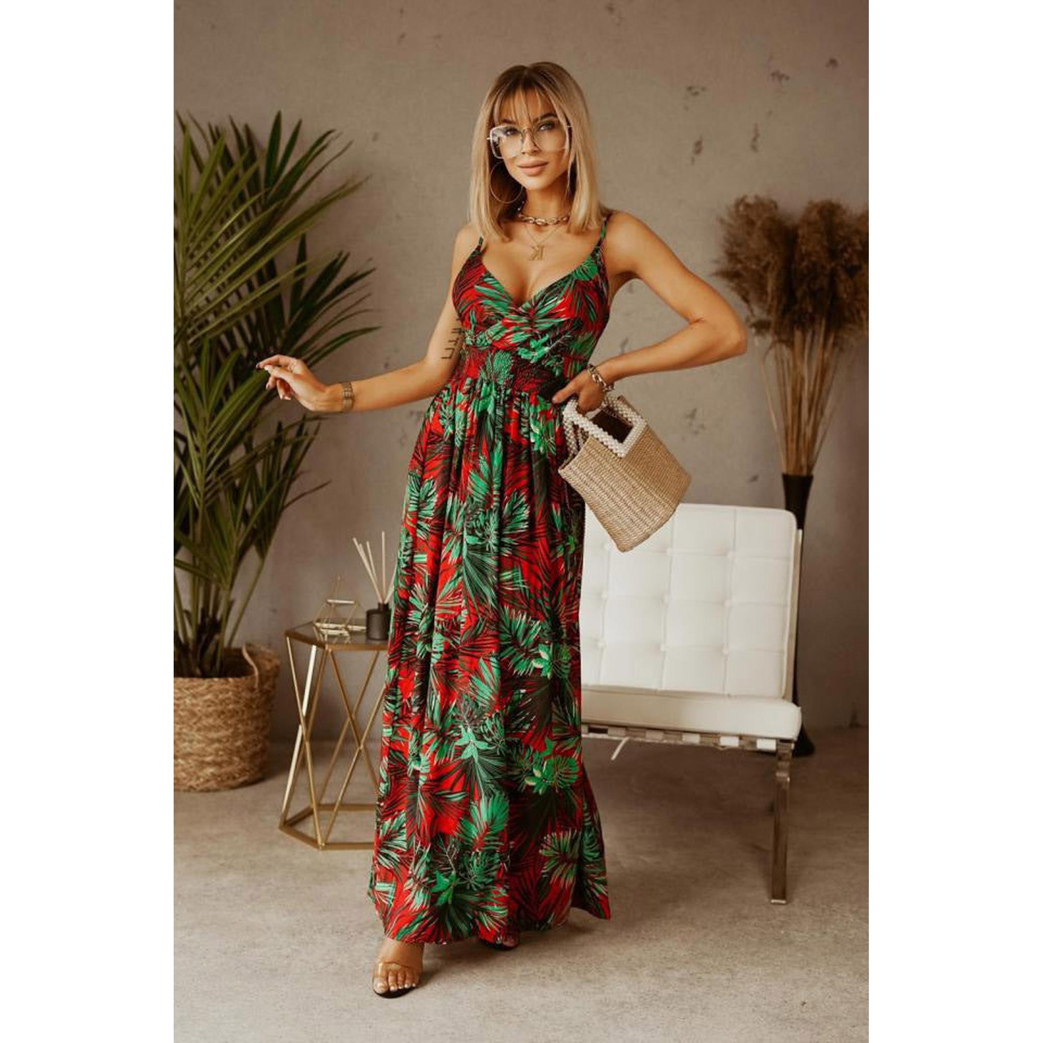 Horizon Essentials | V-neck Boho Sleeveless Suspender Print Dress