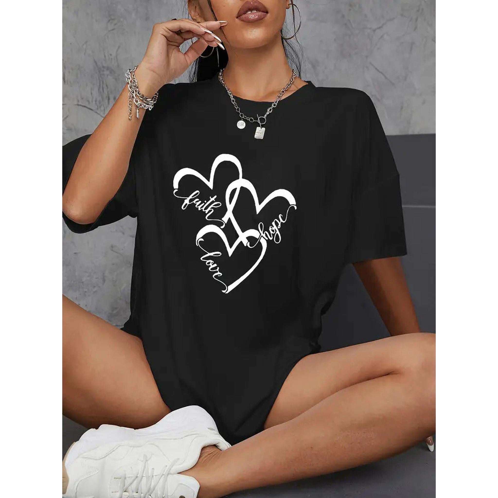Horizon Essentials | Valentine's Day Love Neck Top