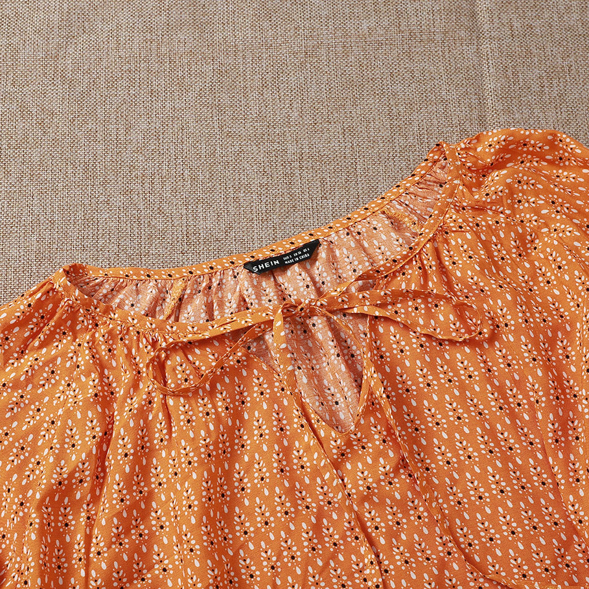 Horizon Essentials | Vintage Ethnic Boho Print Tie Shirt