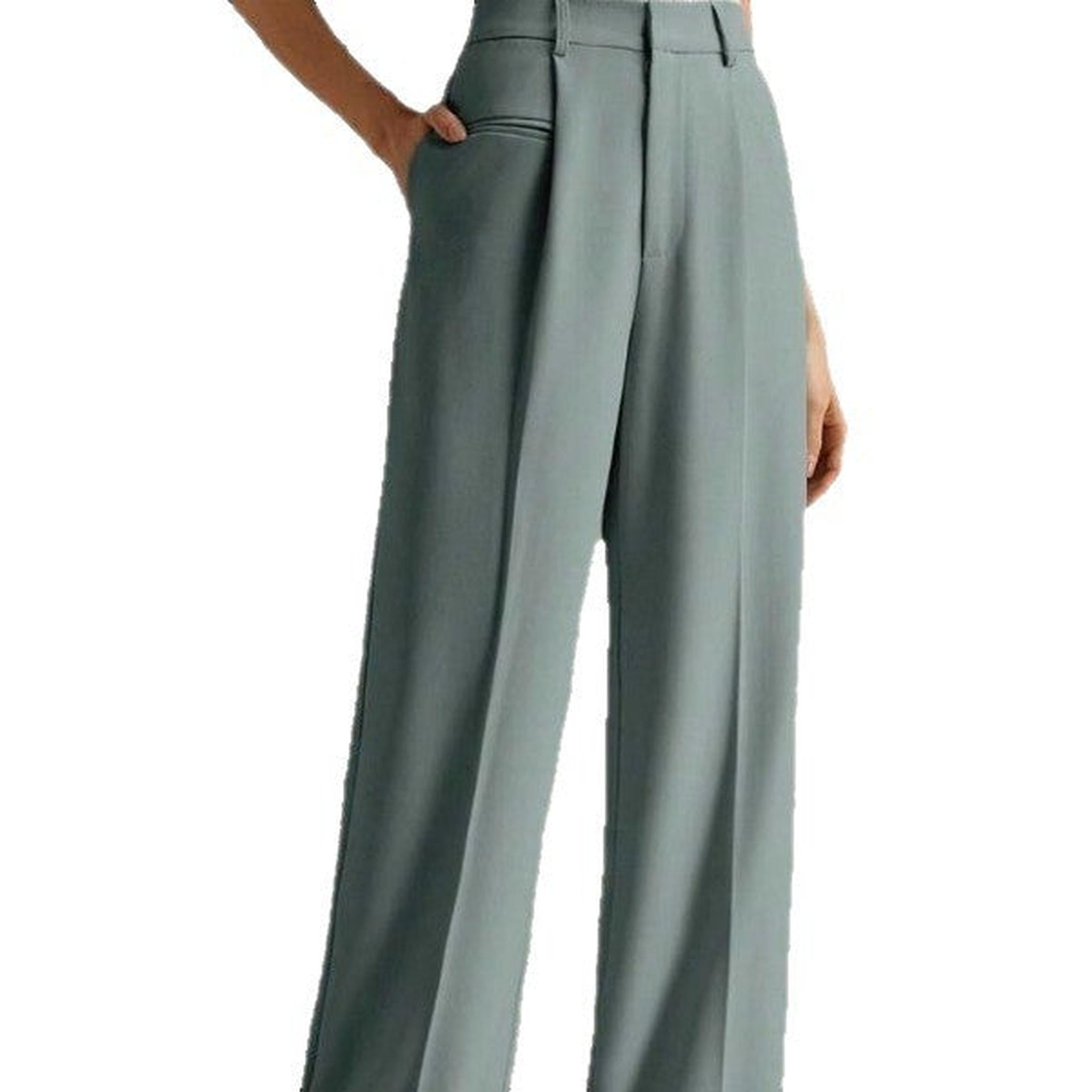 Horizon Essentials | White High-Waisted Suit Pants