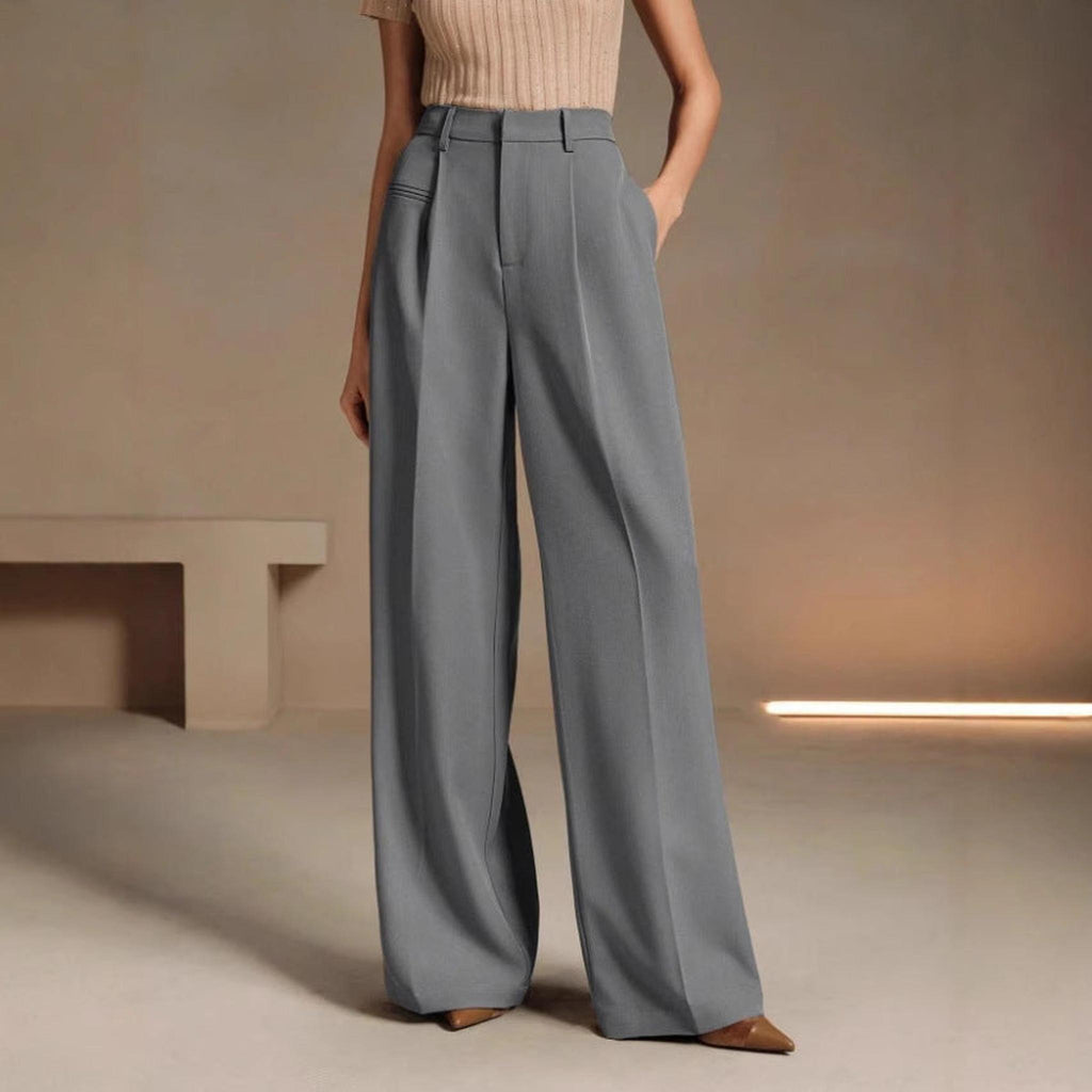 Horizon Essentials | White High-Waisted Suit Pants