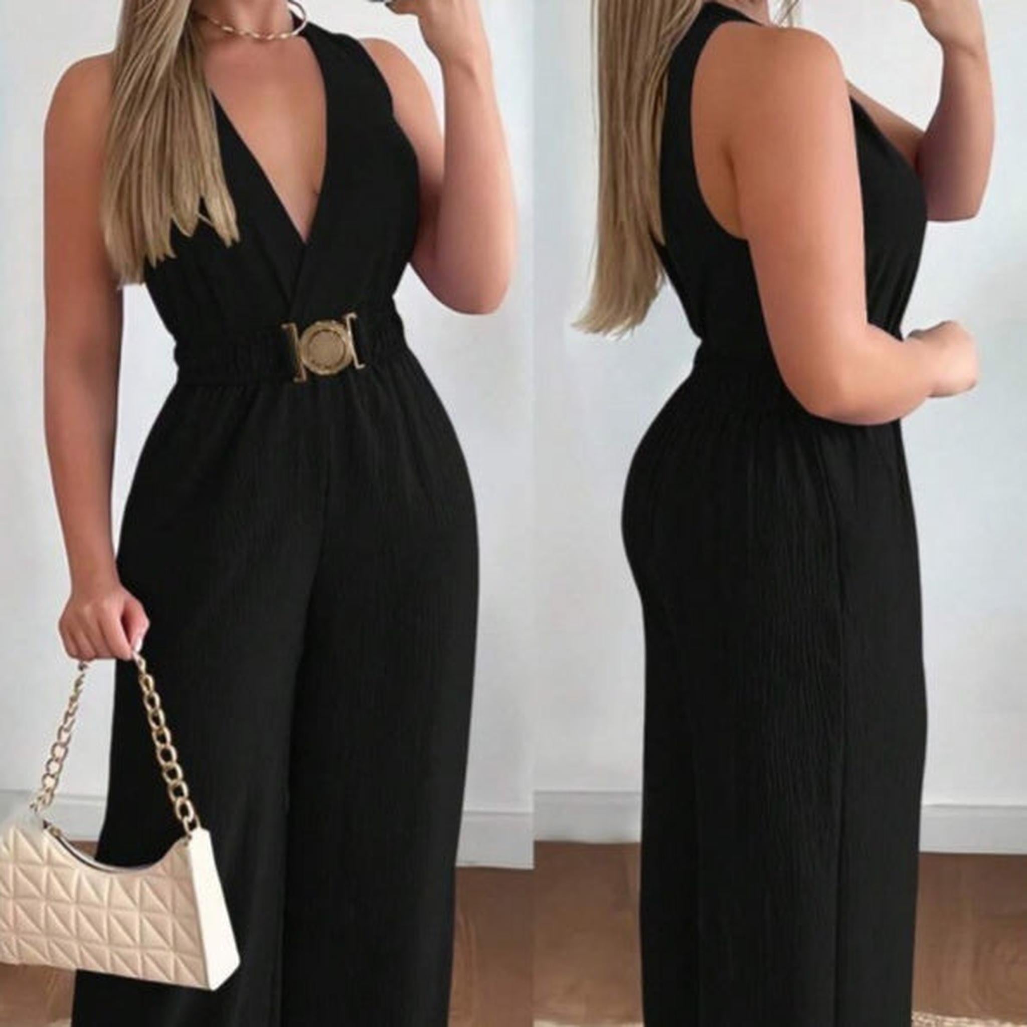 Horizon Essentials | Wide-Leg Buckle Waist Pants