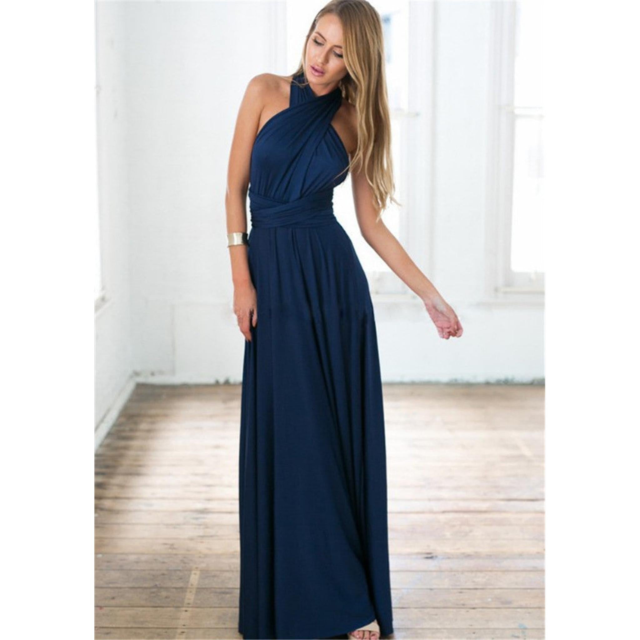 Horizon Essentials | Women Boho Club Dress Bandage Long Dress Party Robe Longue