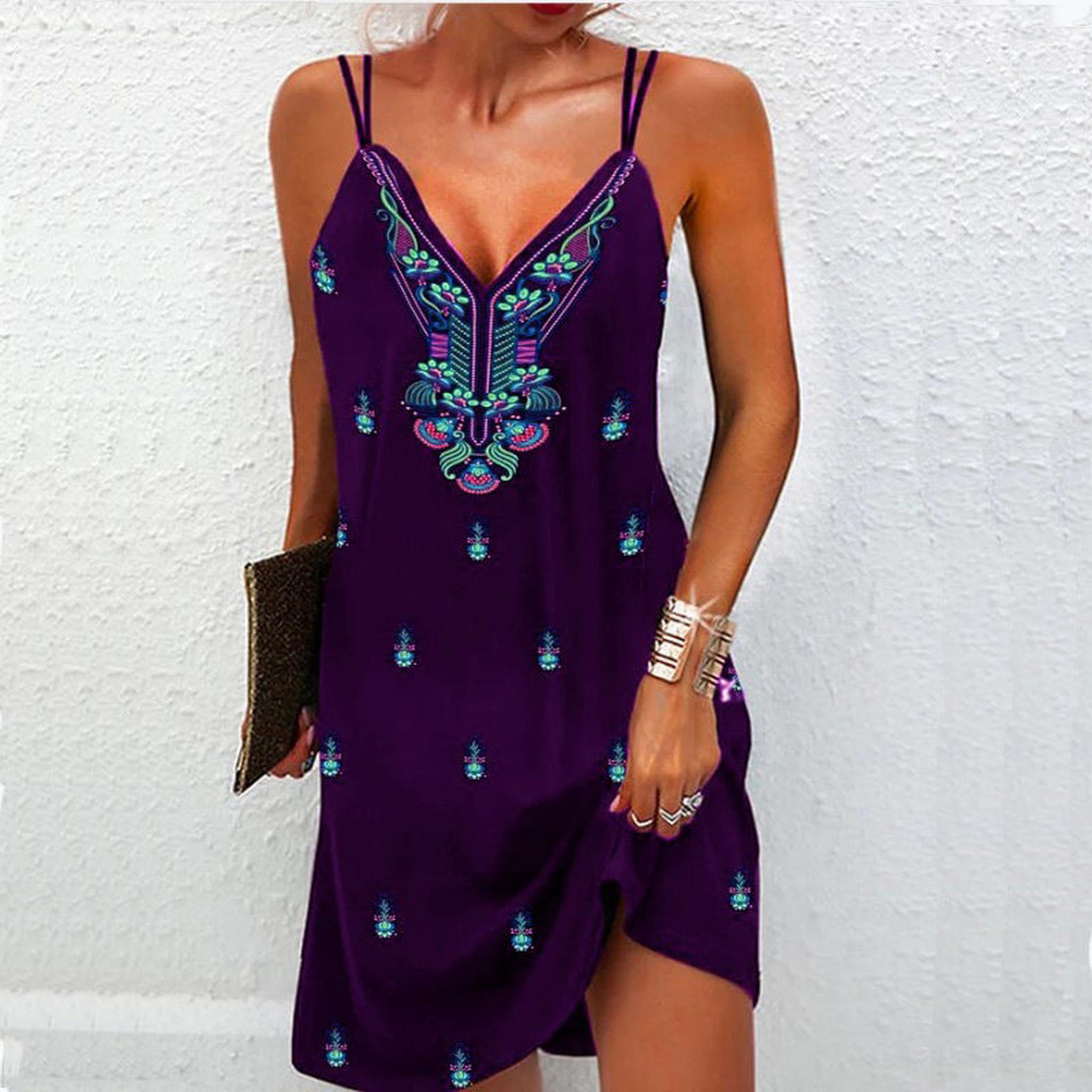 Horizon Essentials | Women's Summer Boho V Neck Dress