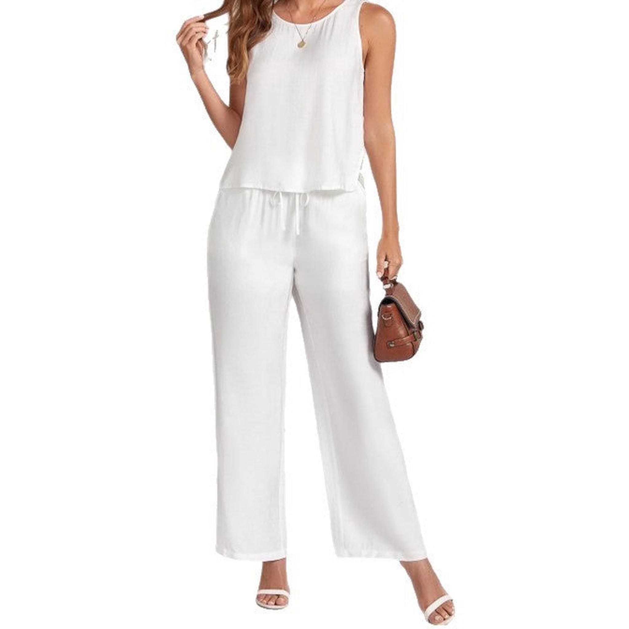 Horizon Essentials | Womens Vest Top Wide-Leg Pants