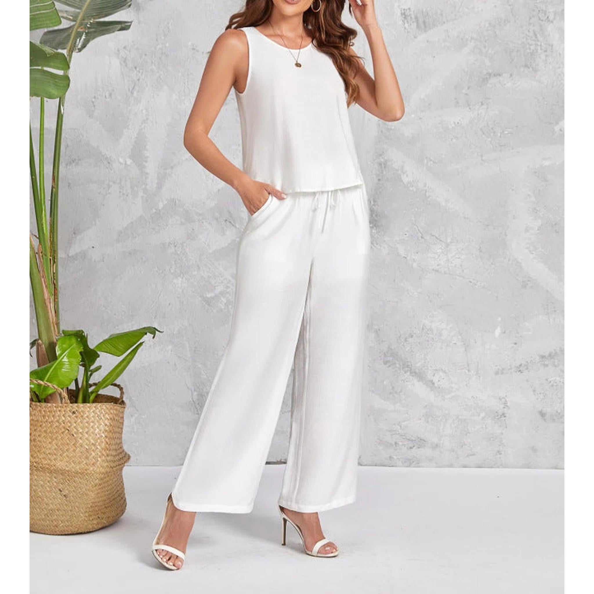 Horizon Essentials | Womens Vest Top Wide-Leg Pants