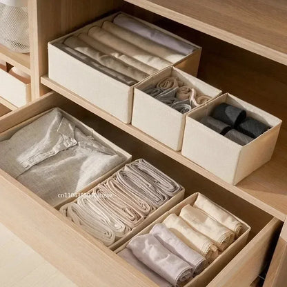 Fabric Drawer Organizer Boxes for Underwear and Socks