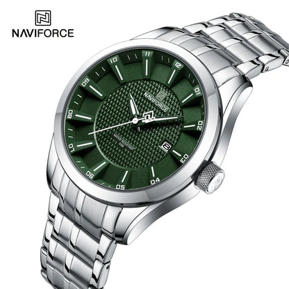 Men's Waterproof Quartz Watch With Stainless Steel Band