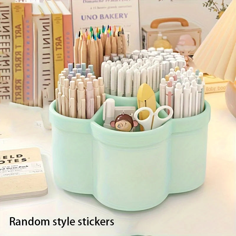 Rotating Desk Pen Holder Organizer With Large Capacity