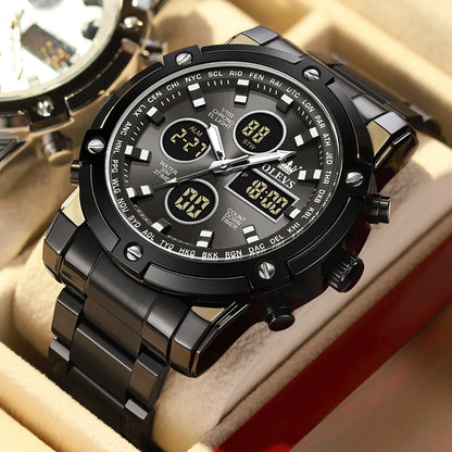 Men's Analog-Digital Watch Waterproof With Alarm