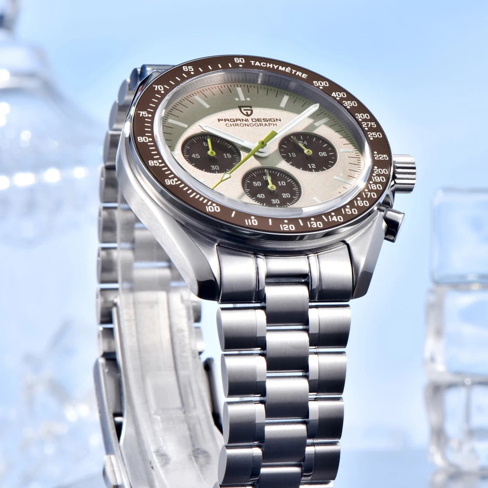 Men’s Vintage Quartz Chronograph Watch With Sapphire