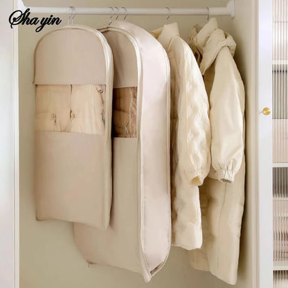 Visible Hanging Garment Bag Dust Cover Clothes Organizer