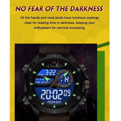 Men’s Analog-Digital Sports Watch Quartz Waterproof