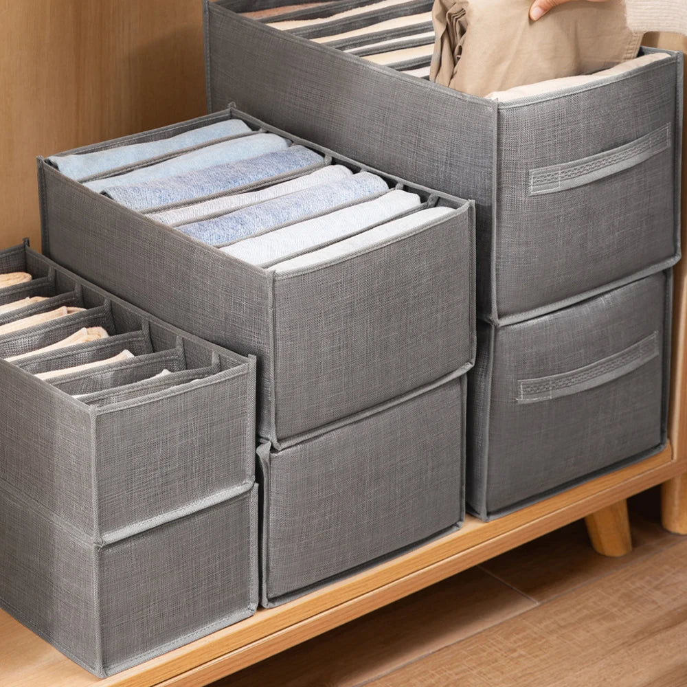 Foldable Closet Clothes Organizer Storage Box With Handles