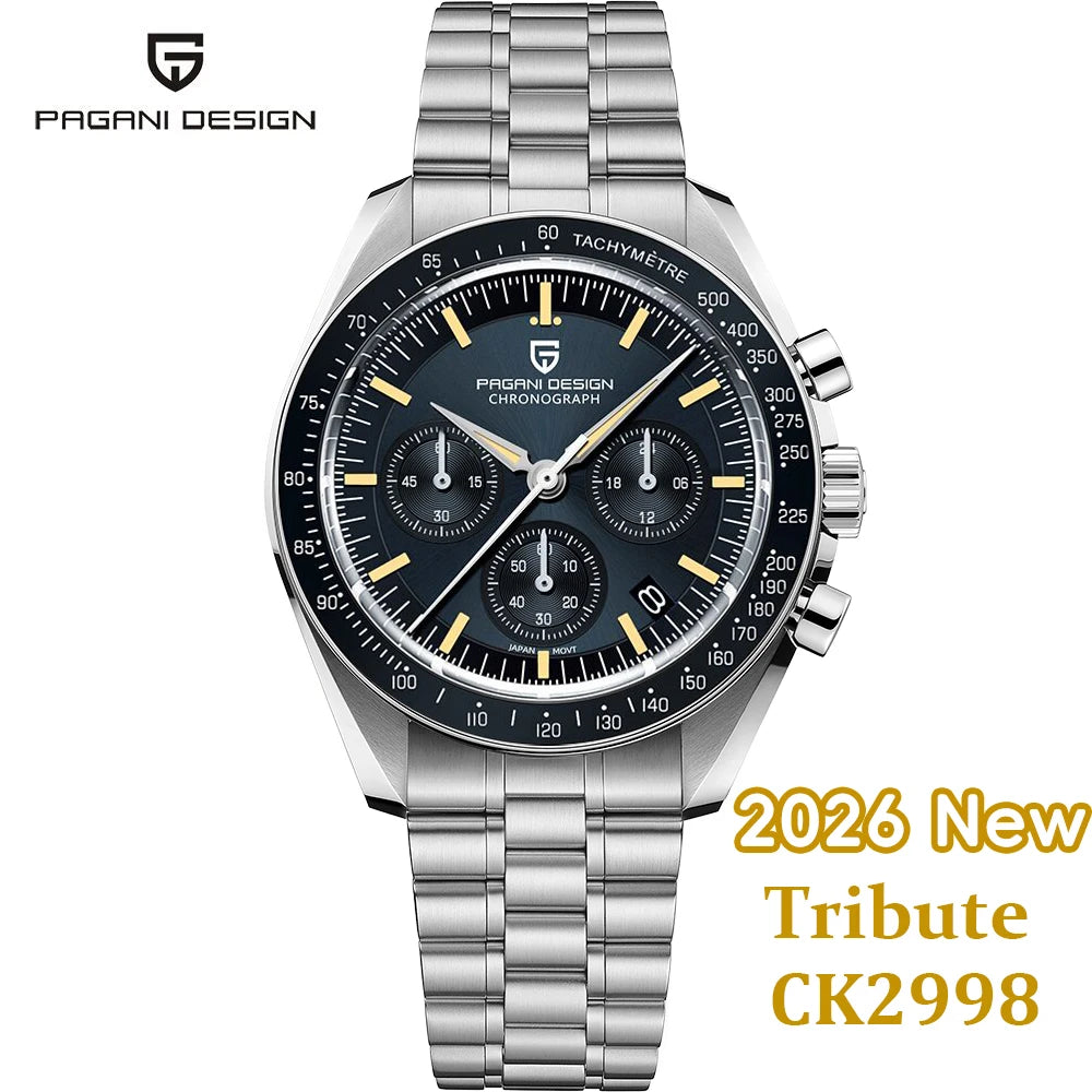 Men's Quartz Chronograph Watch Sapphire Crystal 100M