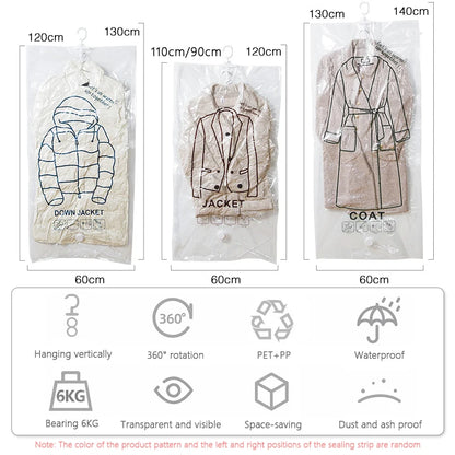 Hanging Vacuum Storage Bags for Clothes – Space-Saving Closet