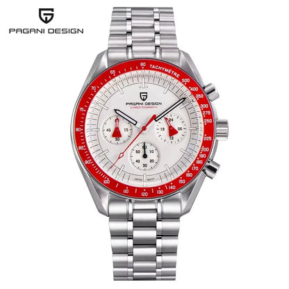 Men's Moon Chronograph Watch Quartz With Sapphire Glass