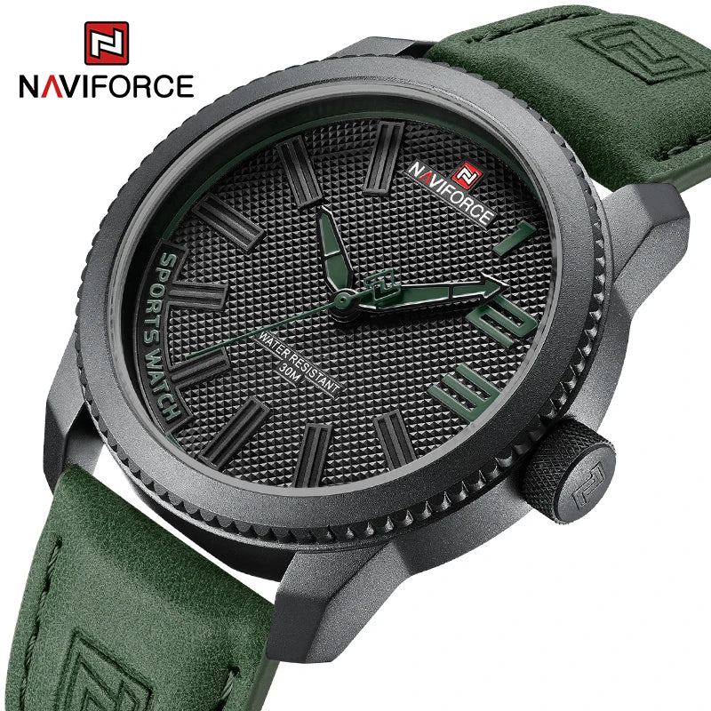 Men’s Sport Quartz Watch With PU Strap, 46 mm Dial