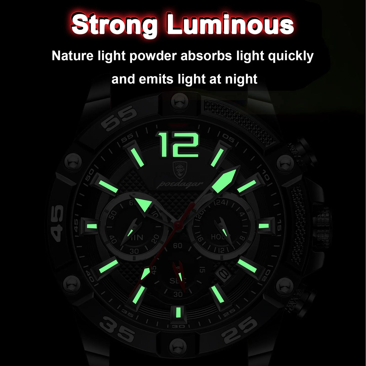 Men’s Chronograph Sports Watch Quartz Waterproof