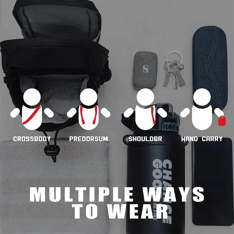 Magnetic Gym Bag Bottle Holder With Phone Pocket